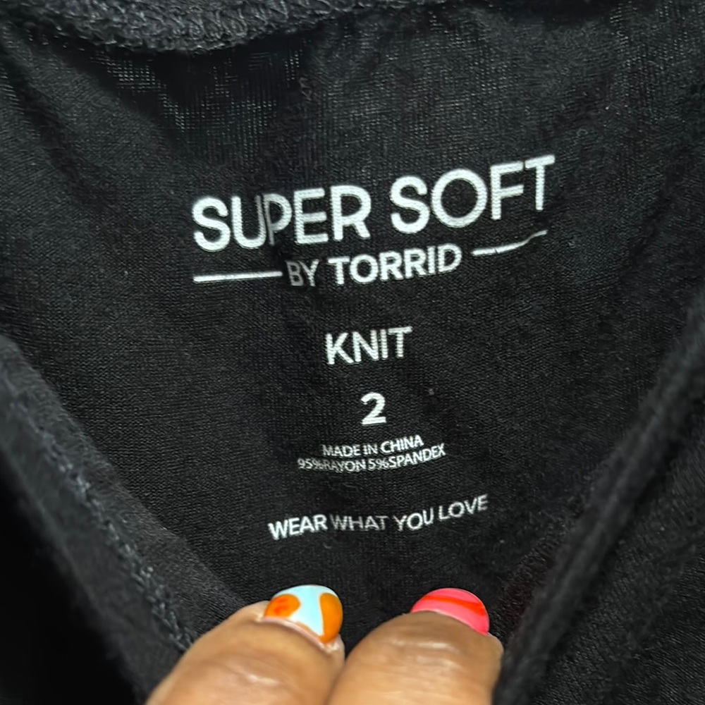 Torrid Super Soft Black Culotte Jumpsuit